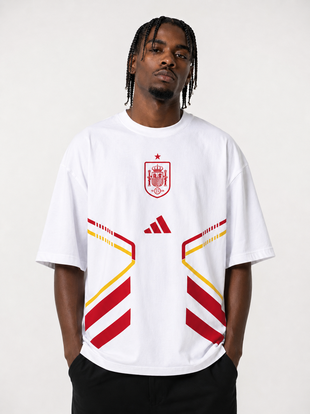 VYNTRRO Spain Oversized Football Streetwear T-Shirt
