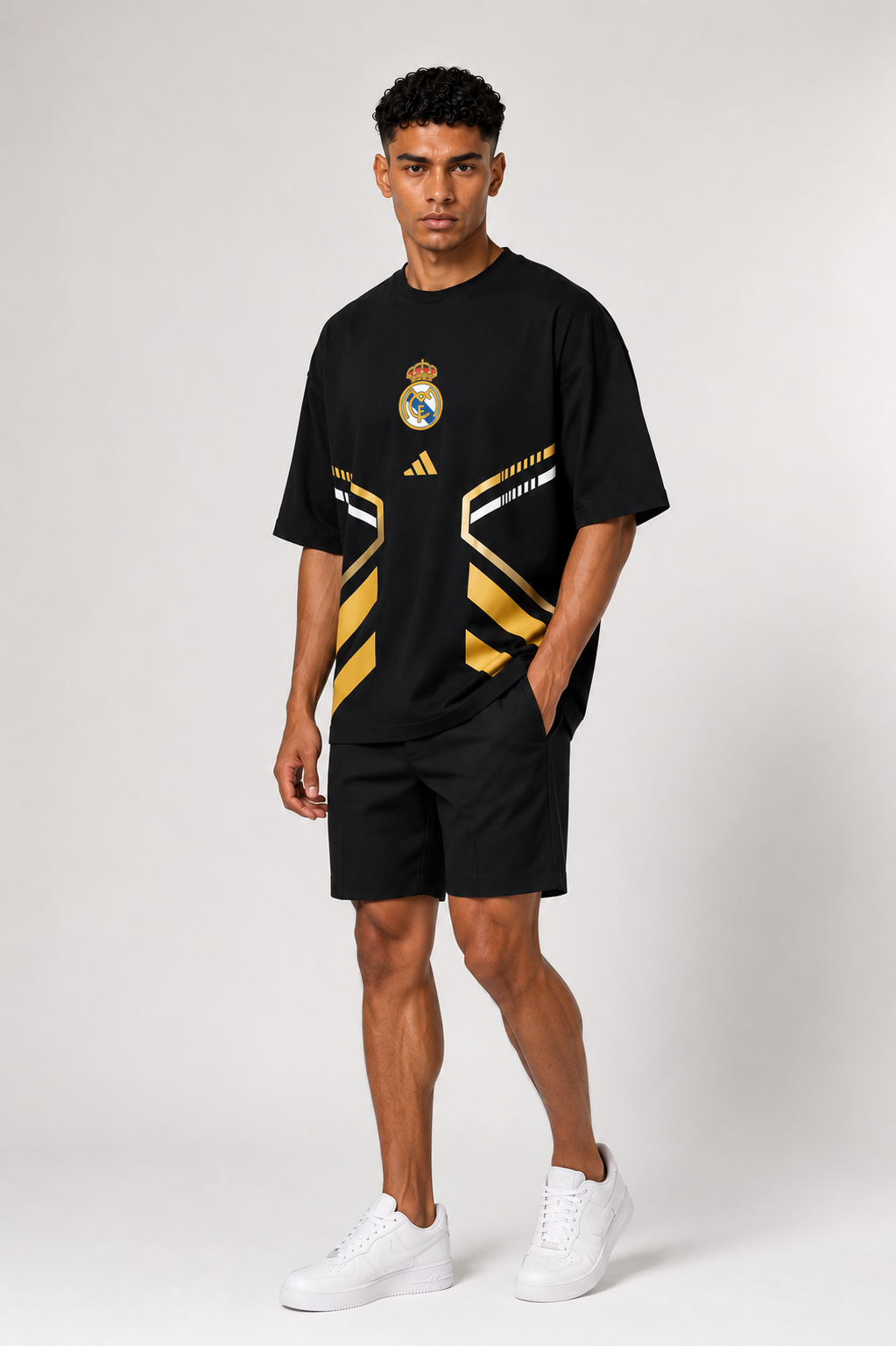 VYNTRRO Real Madrid Oversized Football Streetwear T-Shirt