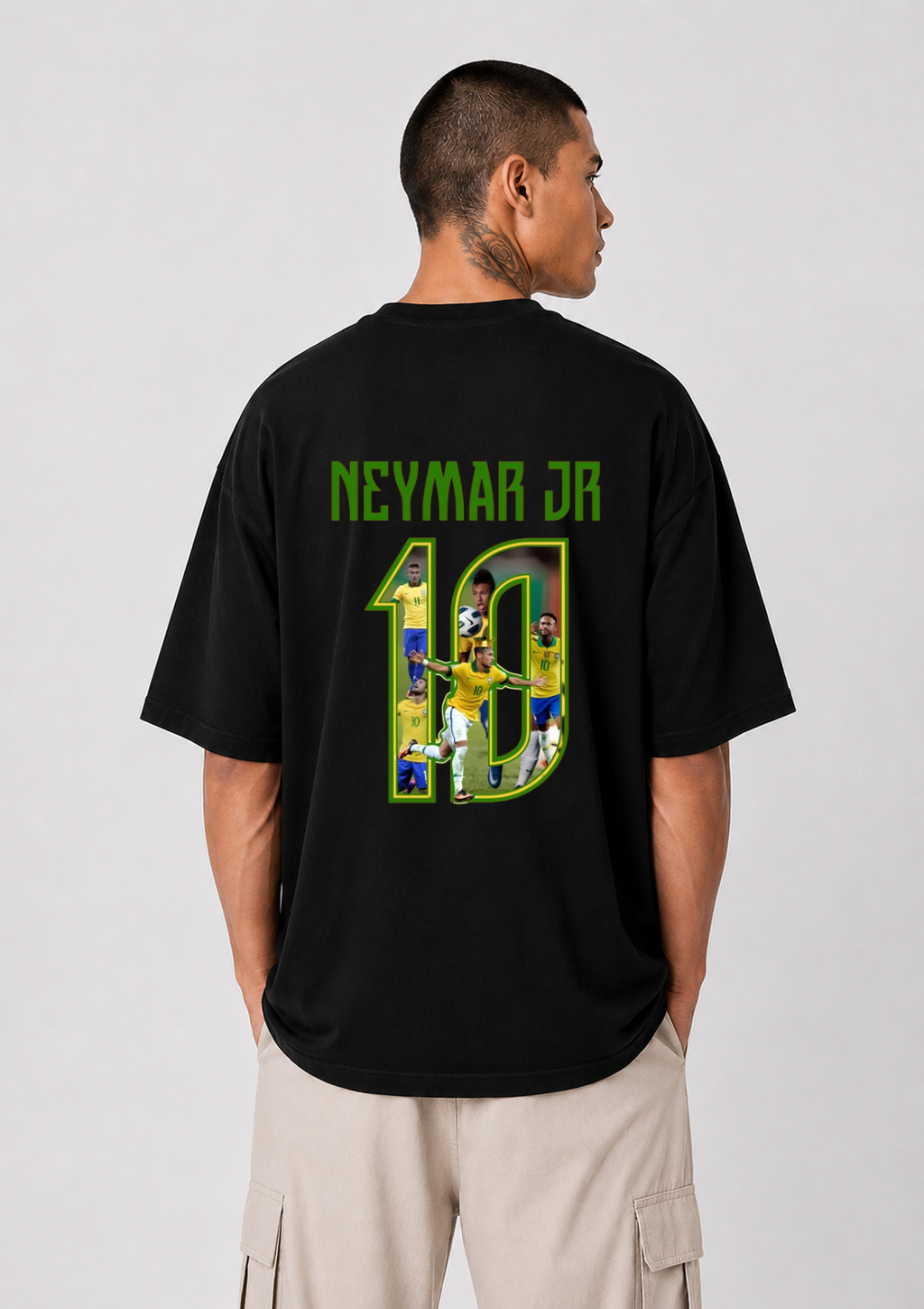VYNTRRO Brazil Oversized Football Streetwear T-Shirt