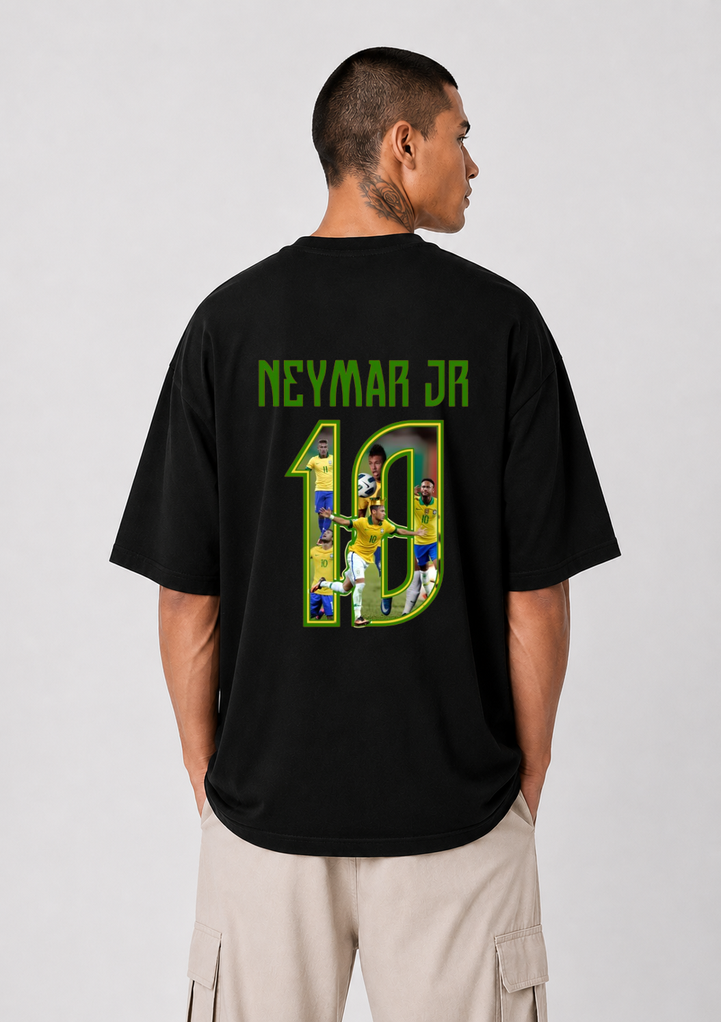 VYNTRRO Brazil Oversized Football Streetwear T-Shirt