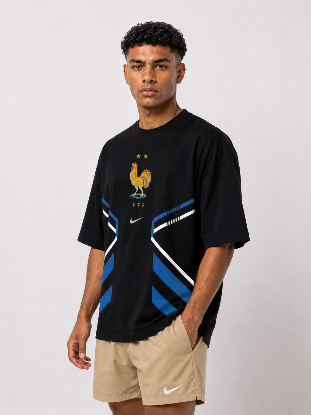 VYNTRRO France Oversized Football Streetwear T-Shirt