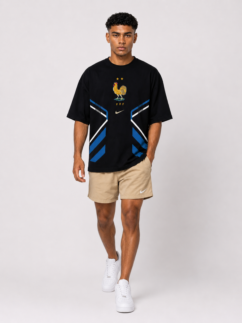 VYNTRRO France Oversized Football Streetwear T-Shirt