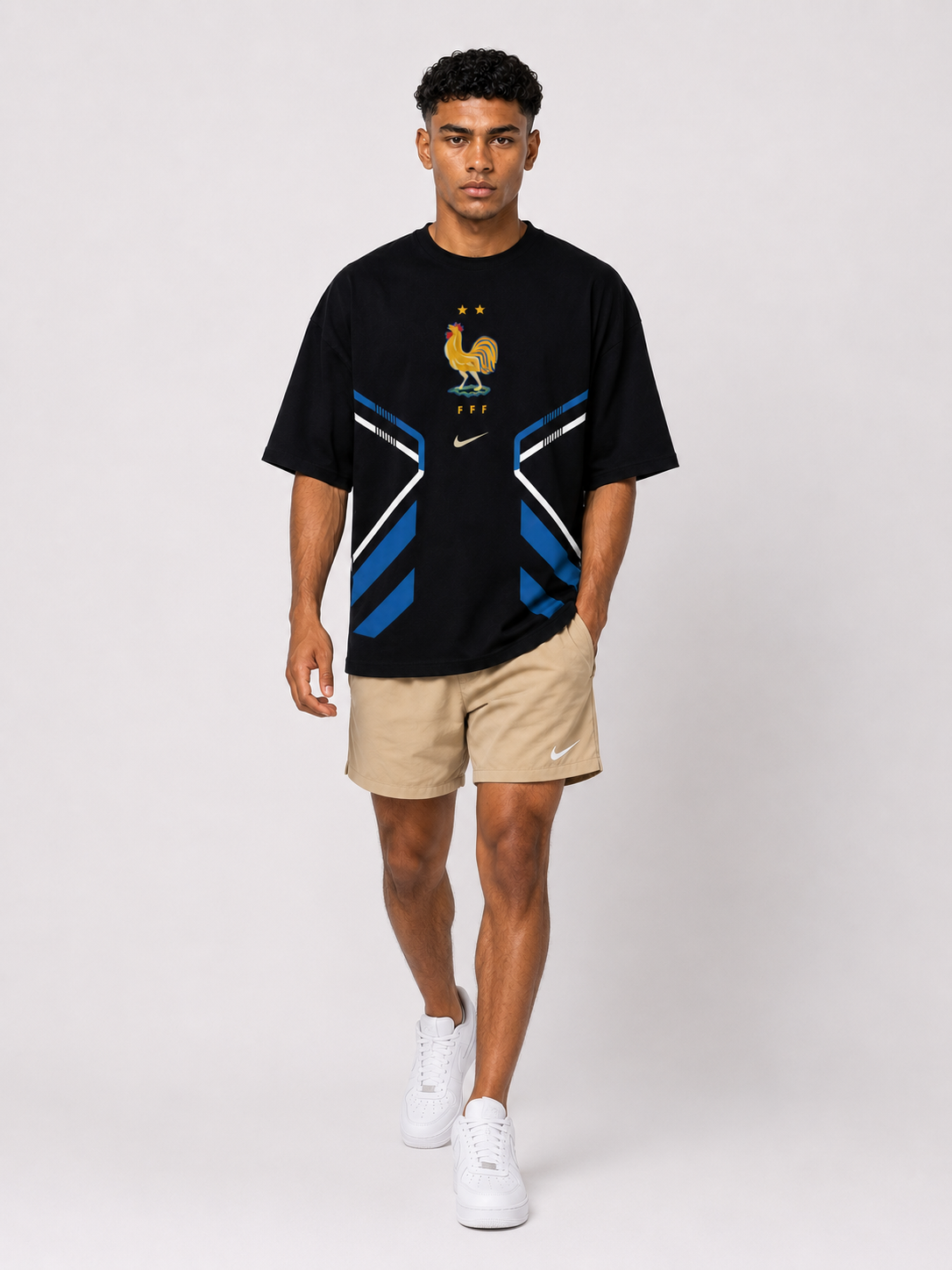 VYNTRRO France Oversized Football Streetwear T-Shirt