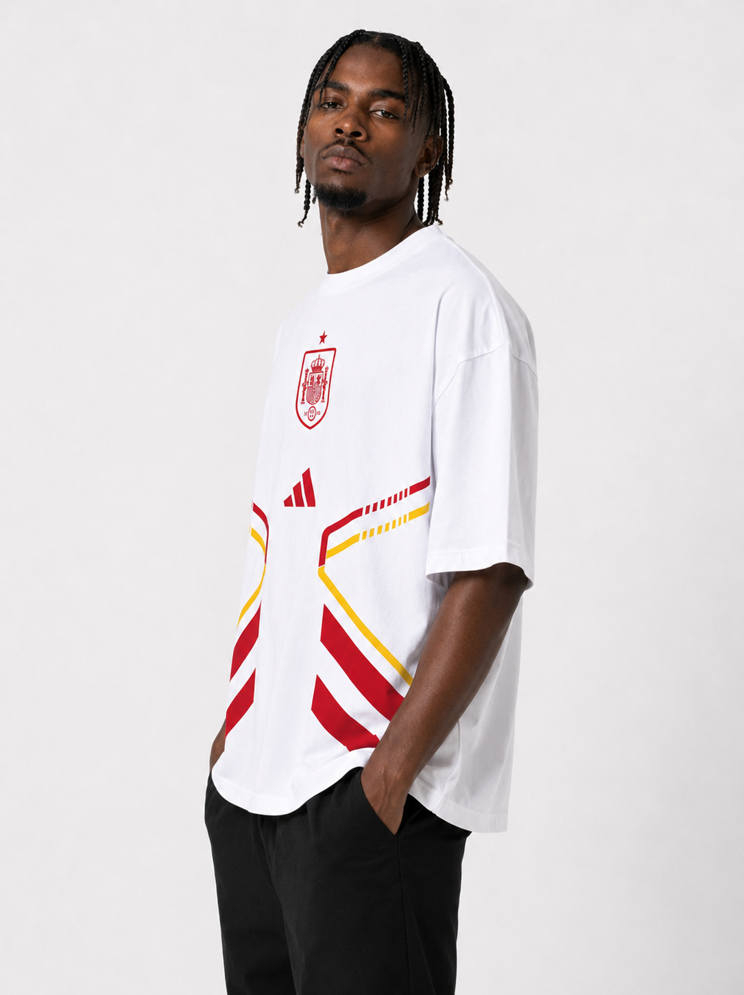 VYNTRRO Spain Oversized Football Streetwear T-Shirt