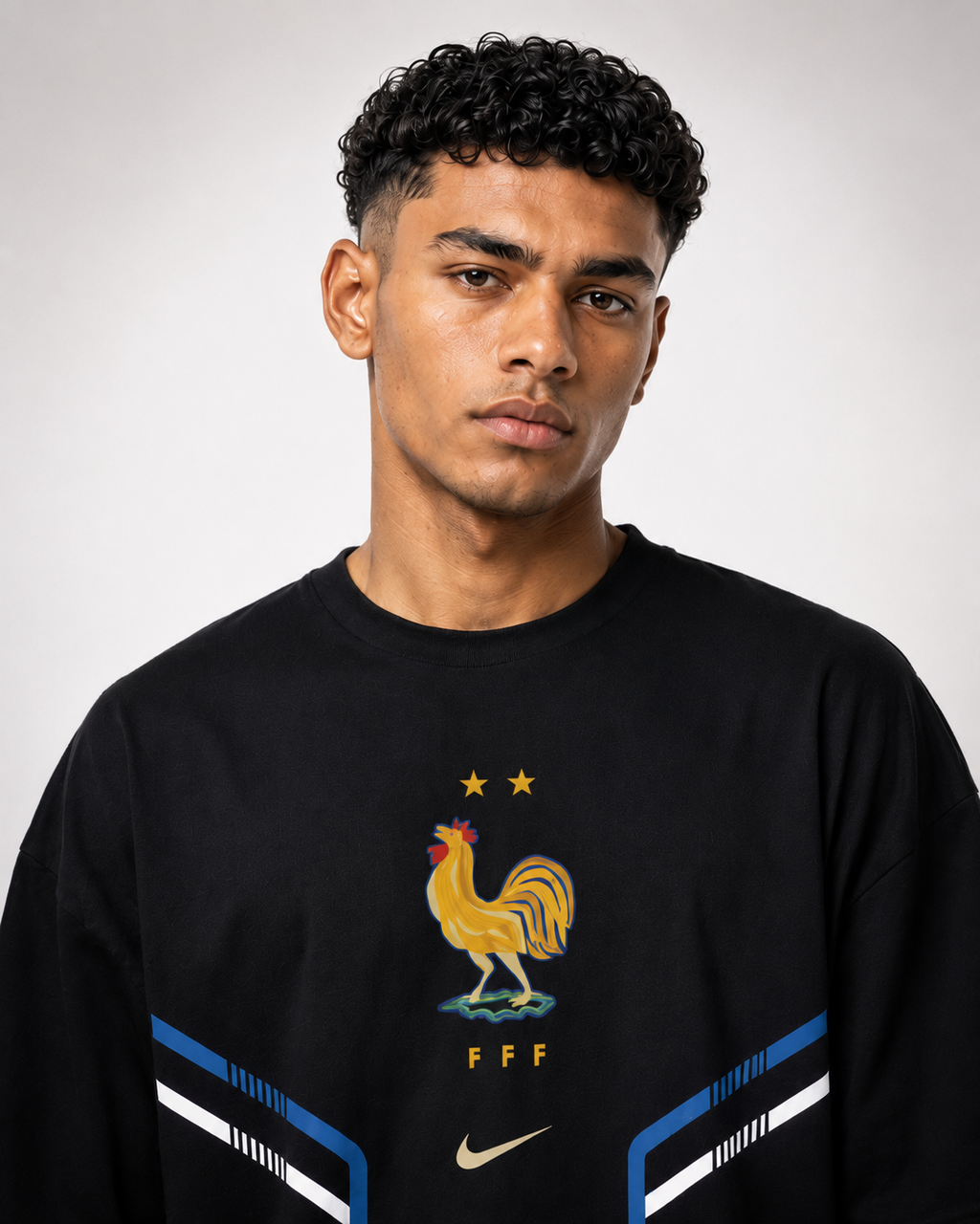 VYNTRRO France Oversized Football Streetwear T-Shirt