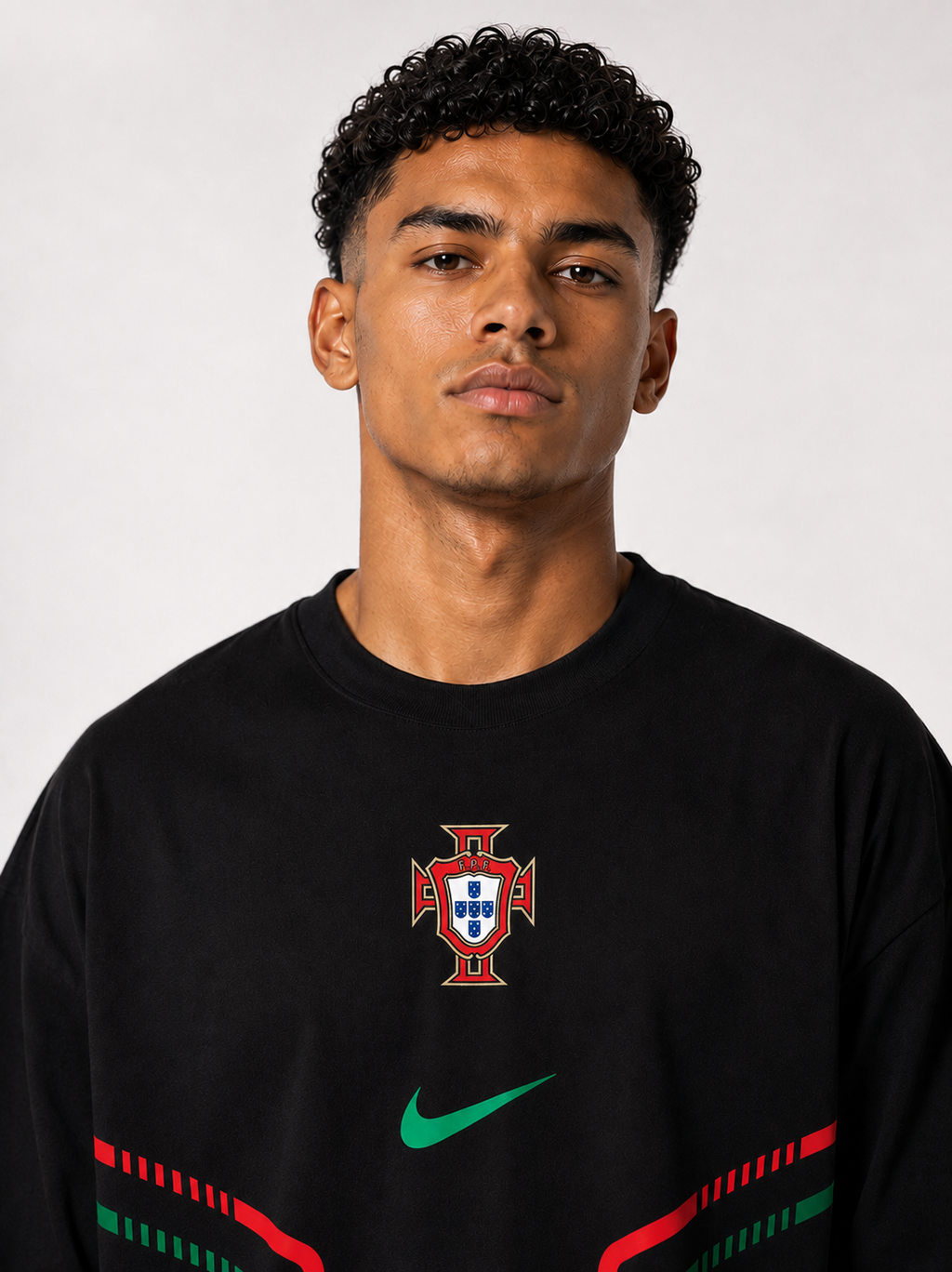 VYNTRRO Portugal Oversized Football Streetwear T-Shirt
