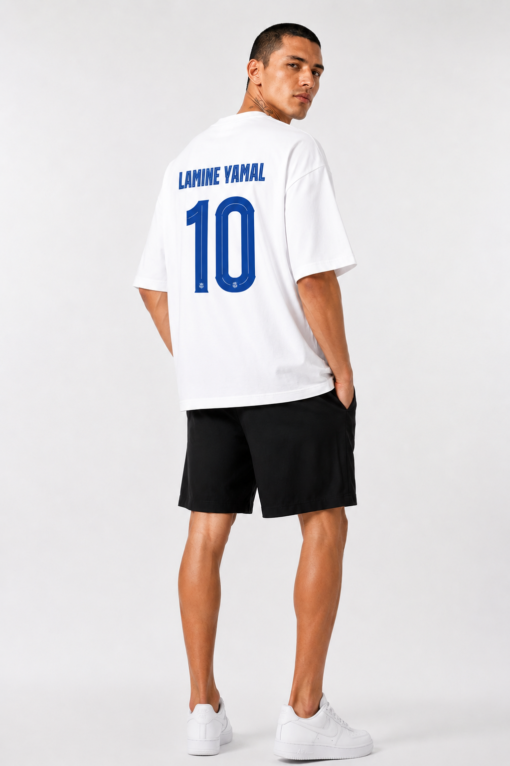 VYNTRRO Barcelona Oversized Football Streetwear T-Shirt